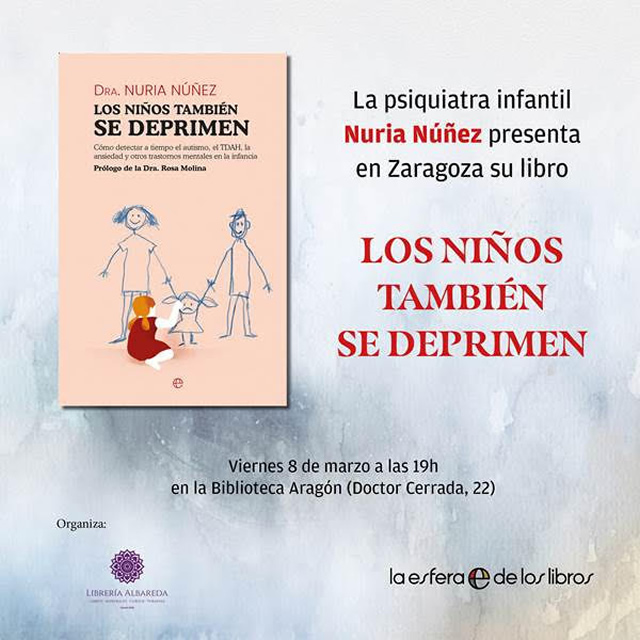 Presentación del libro 'Los niños también se deprimen', de la Dra. Nuria Núñez.